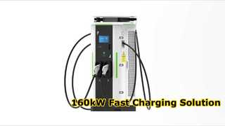 160kW 듀얼 포트 DC 고속 충전 스테이션, IP54 상업용 방진 및 방수