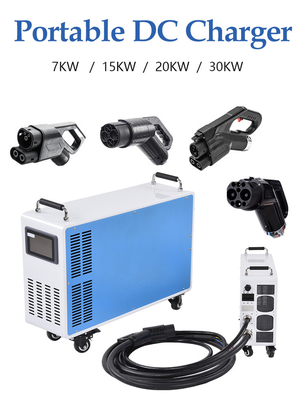 좋은 가격 Gbt V2v 20kw 30kw OCPP 휴대용 DC EV 충전기 모바일 전기 차량 충전기 온라인으로