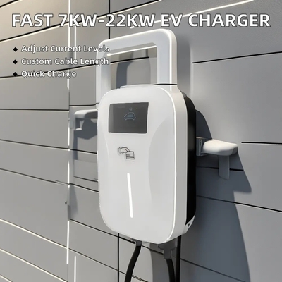 좋은 가격 7KW 11KW 22KW 자동차 충전기 GBT 타입 1 타입 2 AC 220V 380V 벽에 장착 된 벽 상자 전기 자동차 가정용 EV 빠른 충전기 온라인으로