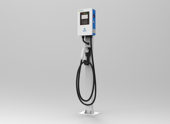 좋은 가격 오피스 호텔 주차장에 흰색과 파란색 7KW AC EV 충전기 온라인으로