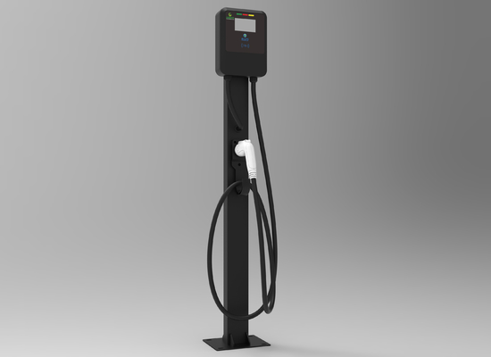 11KW AC EV 충전기 카드 스위프 타입1 타입2 상업용 공공 바닥 장착