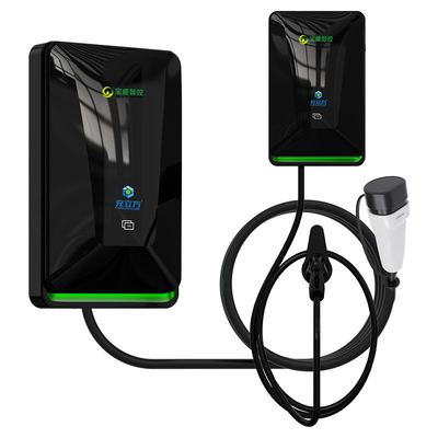 7KW 11KW 21KW 검은색 벽에 장착된 단일 총 전기 차량 AC 충전 스파일 가정용