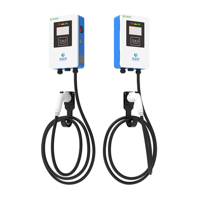 7KW/32A 블루 앤 화이트 벽에 장착 / 포스트 타입 단일 총 전기 차량 충전 스파일