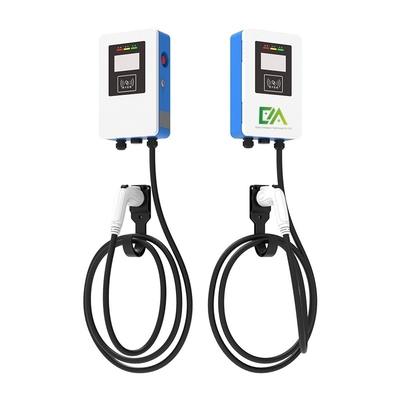 7KW 11KW 22KW 32A 블루 앤 화이트 벽에 장착 된 전기 자동차 단일 총 AC 충전기 가정용