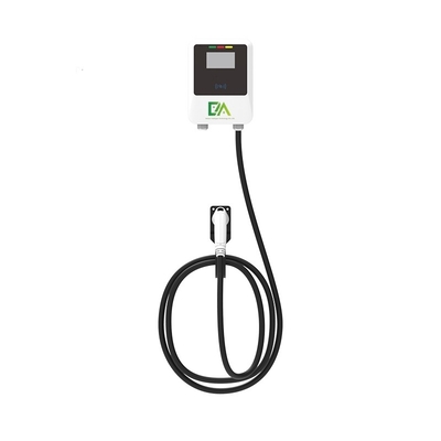 홈 7KW 11KW 22KW 32A 흰색 벽에 장착 된 전기 자동차 단일 총 AC 충전기
