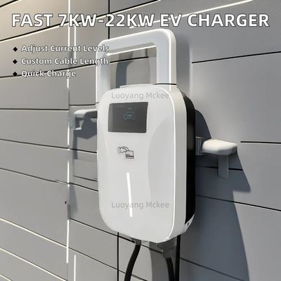 좋은 가격 7KW 스마트 모듈러 디자인 원격 모니터링 및 복수 충전 모드와 함께 AC EV 충전기 월 박스 충전 스테이션 온라인으로