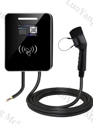 휴대용 22Kw EV 벽 충전기 7Kw 11Kw 16A 32A 32A Amp 타입 2 레벨 2 가정용 전기 자동차 충전소 벽에 장착