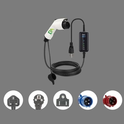좋은 가격 16A 32A 조절 가능 휴대용 AC EV 충전기 3.5kW 7kW IP66 실외 충전 건 GB/T IEC 62196-2 Type 1 Type 2 온라인