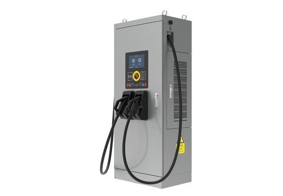 좋은 가격 60kW 상용 DC EV 충전 스파일, 듀얼 DC 충전 총, 과온 보호, 조정 가능한 출력 전압 범위, 3단계 전원 공급 온라인으로