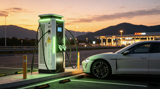 고속도로 주차 상업용 차량 급속 충전소 백로 시리즈 DC EV 충전기 240kW IP54 공랭식 10인치 터치스크린 OCPP1.6J 지원 4G 이더넷 WIFI 앱