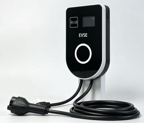 좋은 가격 U 모양 벽에 장착 된 및 기둥에 장착 된 AC 충전 스테이션 US 타입1 7.6kW 32A 85V 265V IP54 EVSE 459 인치 LCD 디스플레이 복수 안전 보호 온라인