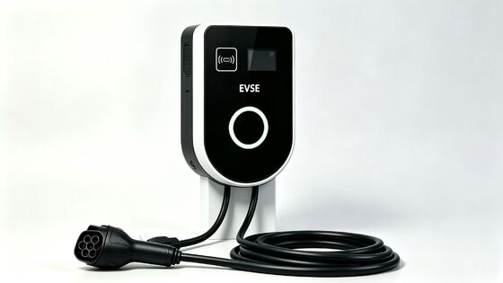 좋은 가격 U자형 EVSE 벽면 또는 기둥 설치 AC 충전 스테이션 미국 Type1 9.6kW 40A 85V 265V IP54 4.59인치 LCD 디스플레이 EV 충전을 위한 완벽한 다중 안전 보호 온라인