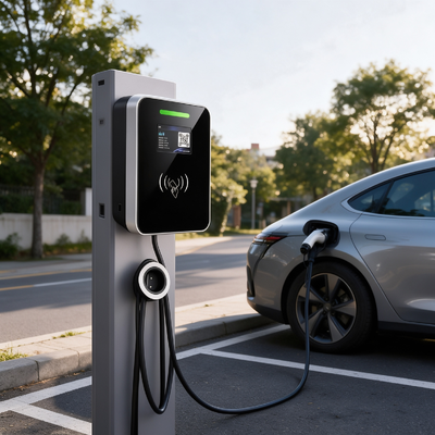 좋은 가격 주거용 라이트 상업용 EV 충전소 광장 유리 US 타입1 AC 충전기 벽 기둥 9.6kW 40A 85V 265V IP54 5.64 인치 LCD 화면 온라인