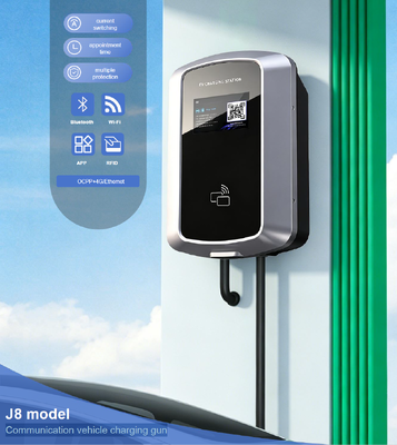 좋은 가격 지원 벽 및 기둥 장착 85V 265V IP54 5.64 인치 LCD 주택 EV 충전 7kW 32A J8 AC EV 충전 스테이션 유로 타입2 온라인