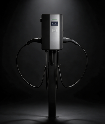 좋은 가격 벽걸이형 CLF AC 22D AC EV 충전기 타입1 22KW 듀얼 건 구조 IP54 OCPP1.6J 내장 4.3인치 컬러 터치스크린 최대 출력 전류 32A 온라인