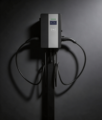 좋은 가격 콤팩트 벽걸이형 CLF AC 11D EV 충전기 Type2 11KW 듀얼 건 AC 충전 장비 IP54 OCPP1.6J 4.3인치 고휘도 터치스크린 온라인