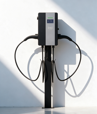 좋은 가격 주거용 상업용 범용 Type2 22KW 듀얼 건 월박스 AC EV 충전기 CLF AC 22D IP54 OCPP1.6J 4.3인치 고휘도 컬러 터치스크린 온라인