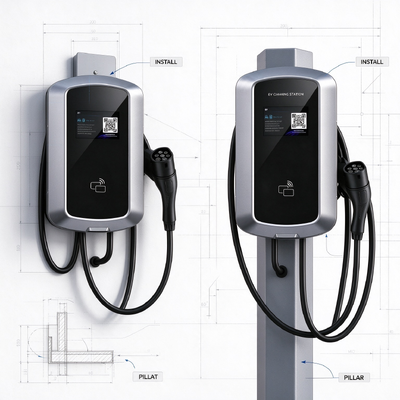 좋은 가격 11.5KW 유형 1 AC EV 충전기 소형 340x190x80mm 제어 상자 미국 표준 충전 월박스 온라인