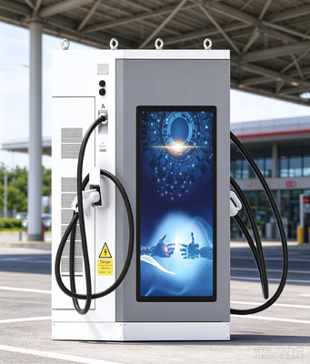 좋은 가격 80kW DC EV 충전기 55인치 LCD 광고 화면 듀얼 디스플레이 CCS1 CCS2 CHAdeMO GB/T 공공 주차장용 온라인