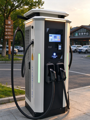 120kW DC EV 충전기 CCS1 CCS2 CHAdeMO GB/T 200-1000V OCPP 1.6J 10인치 스크린 고속 충전 스테이션