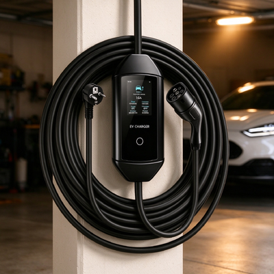 좋은 가격 휴대용 AC EV 충전기 타입 1 8A 1.92kW 120V 플러그 앤 플레이 3.67인치 LCD 디스플레이 포함 온라인