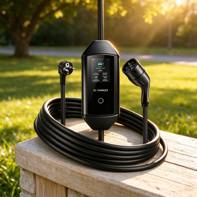 좋은 가격 Portable AC EV Charger Type 1 40A 9.6kW 240V Adjustable Current with 3.67 Inch LCD 온라인
