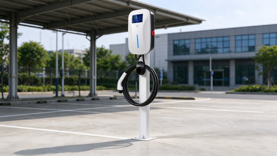좋은 가격 44kW 유형 2 플로어 스탠딩 AC EV 충전기 듀얼 32A 포트 OCPP 1.6J 이더넷 함대 창고 충전 파일 온라인