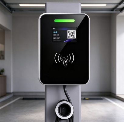 좋은 가격 7.6kW Type 1 AC EV 충전기 사각형 강화 유리 월박스 32A J1772 홈 온라인