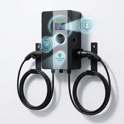 좋은 가격 11kW 듀얼 건 AC EV 충전기 벽걸이형 16A 가정용 전기 자동차 충전소 IP54 OCPP1.6J 온라인